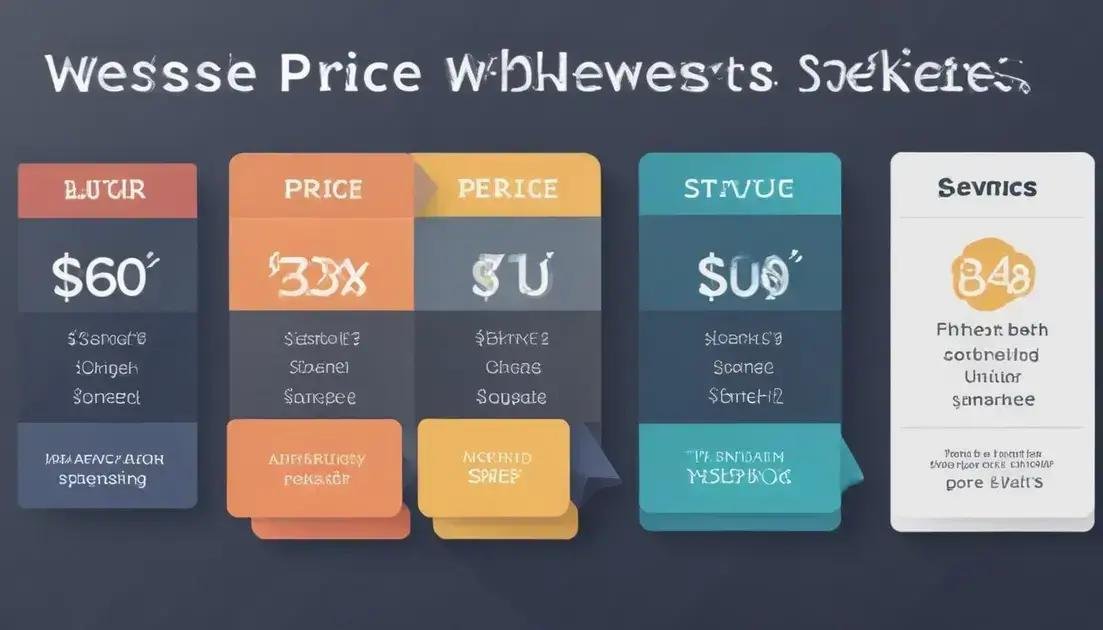 Comparativo de preços: serviços e pacotes disponíveis